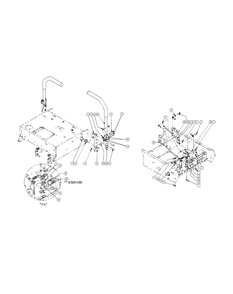 Steering Assembly Diagram and Parts List for ENFORCER44 53BI3AGF050-19HP Cub Cadet Lawn Tractor
